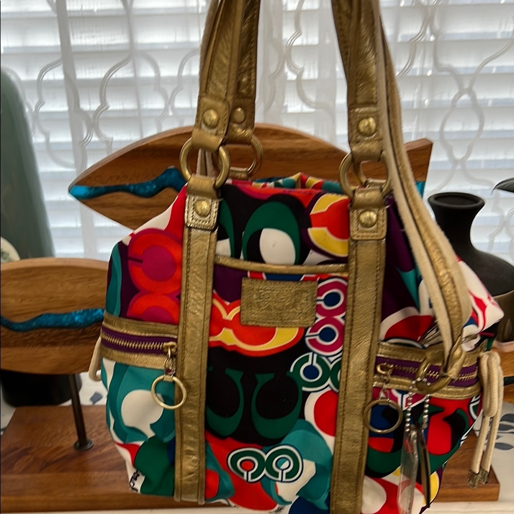 Coach Rare Poppy Hobo Bag w/ original shoulder strap (C8)